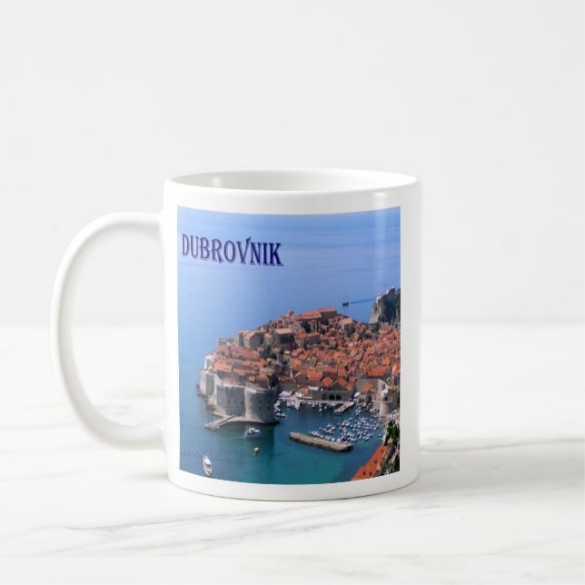 zHR017 DUBROVNIK, Kroatien Kaffemugg (Vänster)