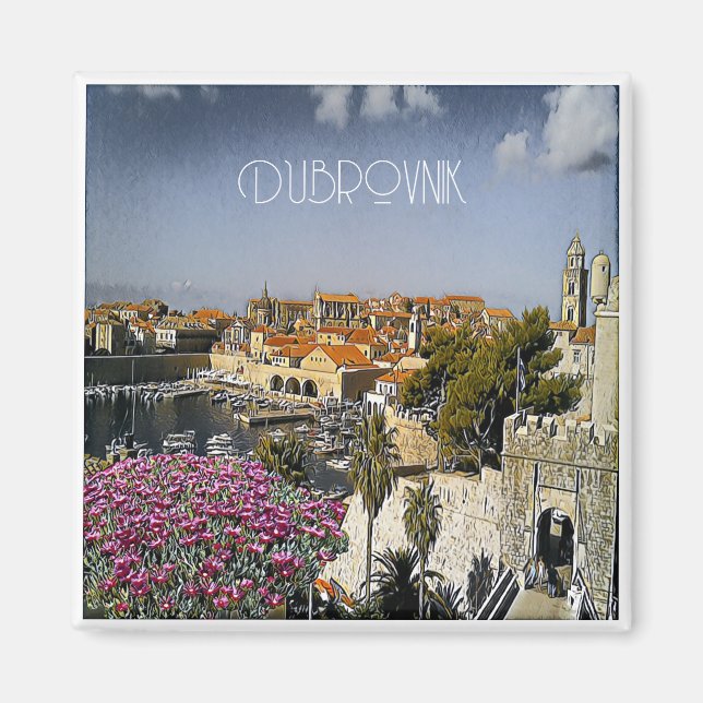 zHR019 DUBROVNIK, Croatia, Fridge Magnet (Framsidan)