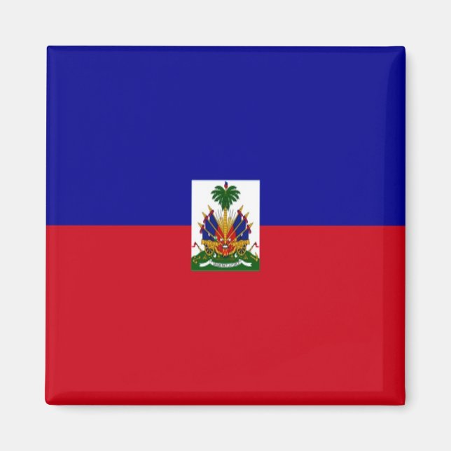 zHT001 HAITI FLAGGA, Amerika, Fridge Magnet (Framsidan)