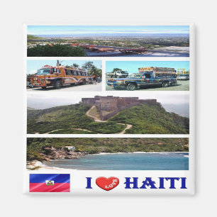 zHT002 HAITI I Kärlek, Mosaic, Amerika, Fridge Magnet