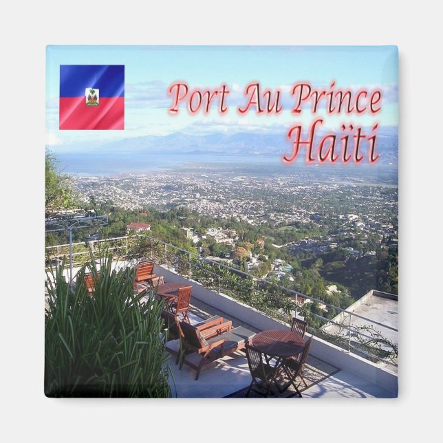 zHT003 PORT AU PRINCE, Haiti, Amerika, Fridge Magnet (Framsidan)