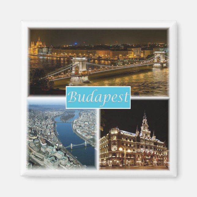 zHU003 BUDAPEST Hungary, Fridge Magnet (Framsidan)