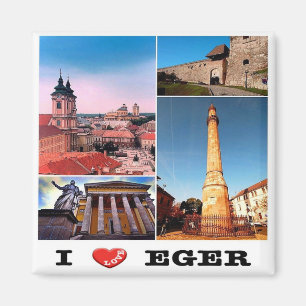 zHU006 EGER I Kärlek - Mosaic - Ungern - Fridge Magnet
