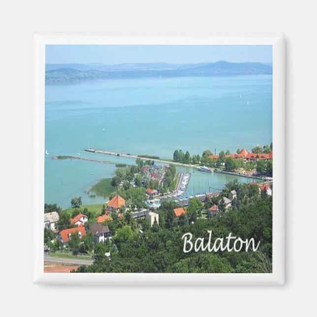 zHU009 BALATON, Ungern, Europa, Frankrike Magnet (Framsidan)
