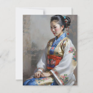 Zhuang Chinese Woman E Julkort