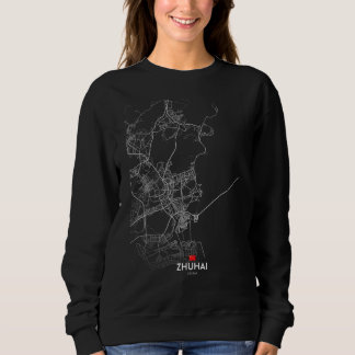 Zhuhai Kina stads karta Resa souvenir hemstad T Shirt
