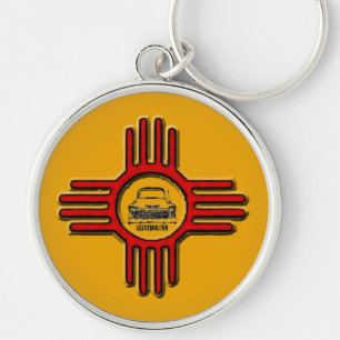 Zia Bob Round Keychain Rund Silverfärgad Nyckelring