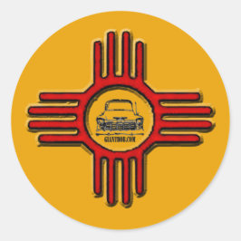 Zia Bob Round Sticker Runt Klistermärke