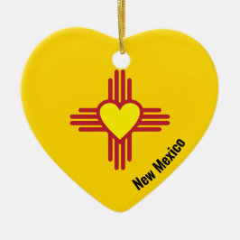 Zia Heart Add Namn New mexico Julgran Gift Julgransprydnad Keramik