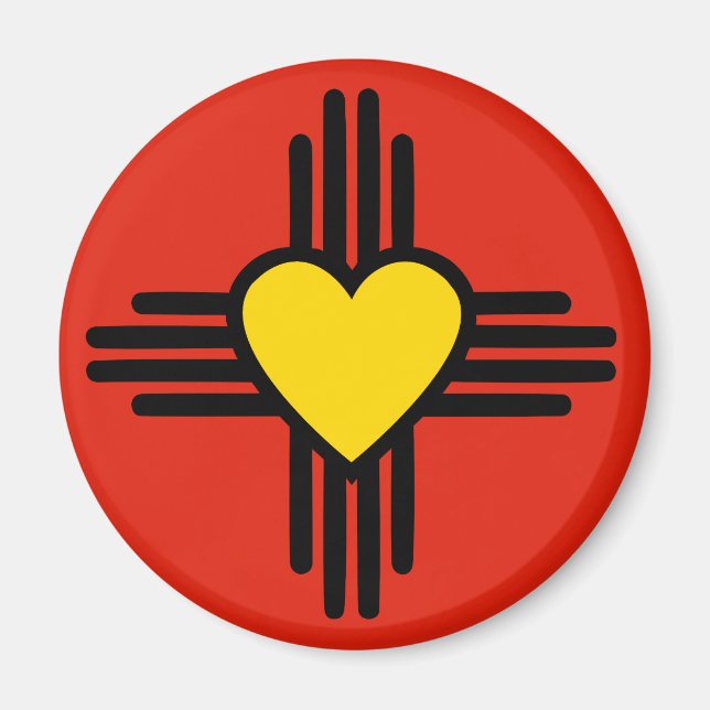 Zia Heart Symbol Magnet (Framsidan)