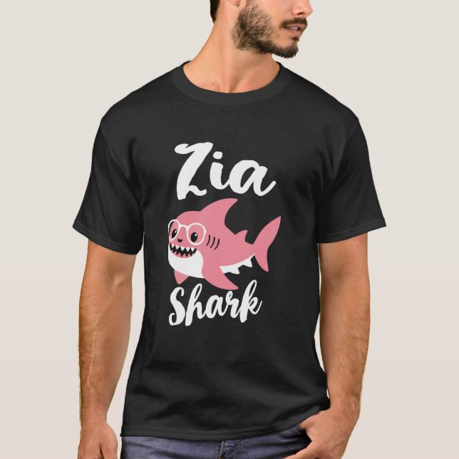 Zia Shark Mother's Day Grandma Funny T Shirt (Framsida)