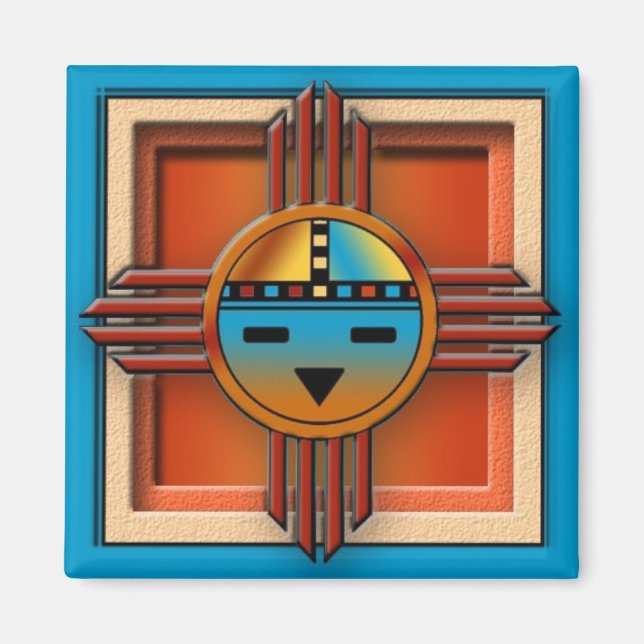Zia Sol Ansikte Magnet (Framsidan)