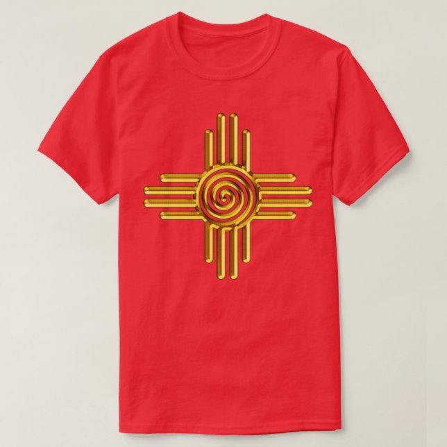 Zia Sol Spiral Zia Pueblo New mexico I 1 T Shirt (Design framsida)