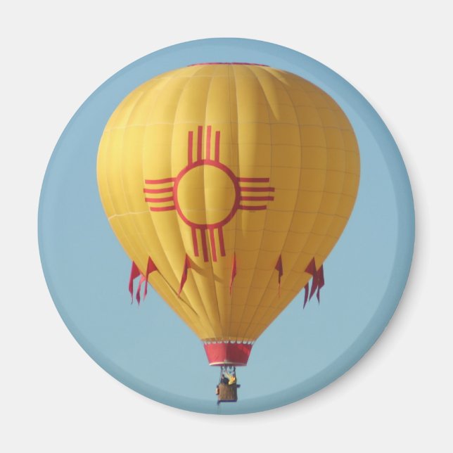 Zia Sol Symbol Hett Luft Ballon Magnet (Framsidan)