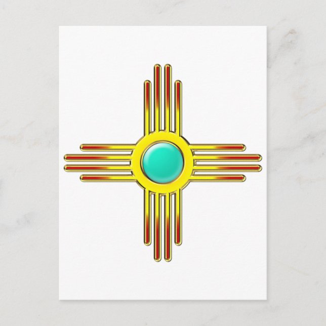 Zia Sonne - Zia Pueblo - Kraft Symbol Vykort (Framsida)