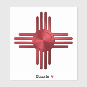 Zia Sun Red Klistermärken