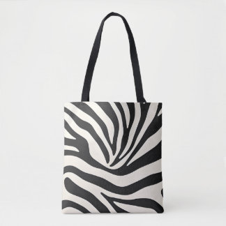 Zibbra-Inspired Stripe Tote Tygkasse
