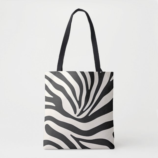 Zibbra-Inspired Stripe Tote Tygkasse (Framsida)