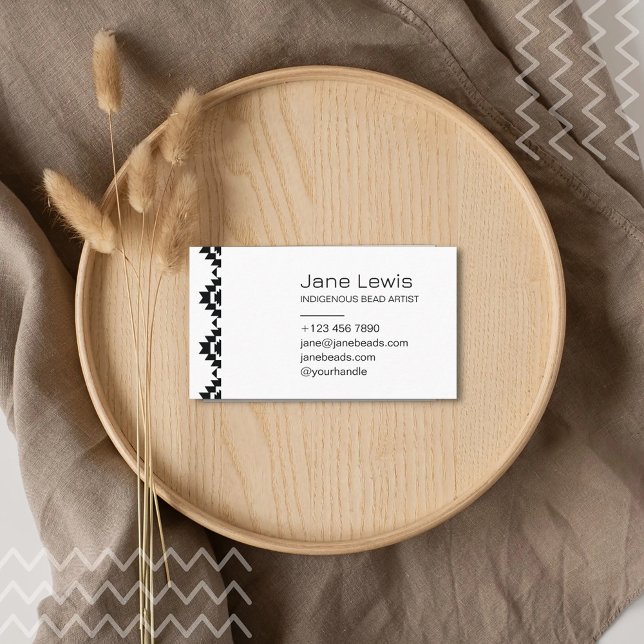 Zic Zac Design Illustration Native Inbyggd Art Visitkort (Skapare uppladdad)