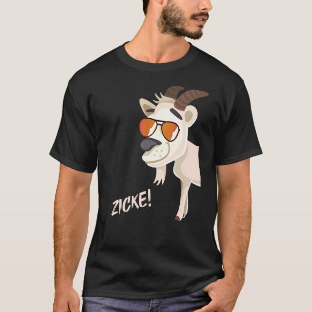Zicke med solglasögon t shirt (Framsida)