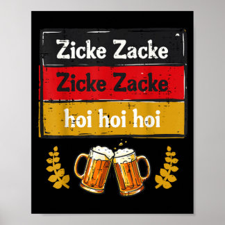 Zicke zacke hoi hoi hoi tysk sång män kvinnor poster
