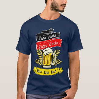 Zicke Zacke Hoi - Lustigt Tyskland Flagga G T Shirt