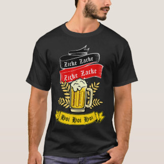 Zicke Zacke Hoi - Lustigt Tyskland Flagga G T Shirt