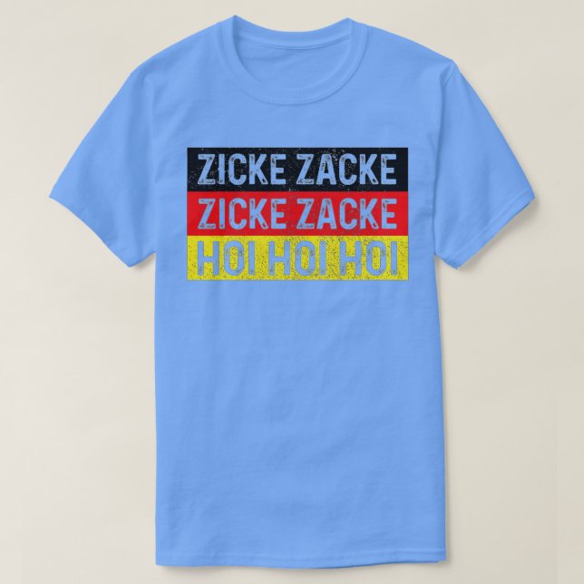 Zicke Zacke Hoi Oktoberfest German Flagga Party Fu T Shirt (Design framsida)