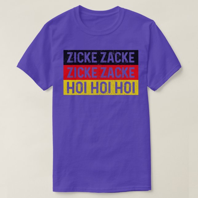 Zicke Zacke Hoi Oktoberfest German Flagga Party Fu T Shirt (Design framsida)