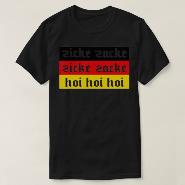 Zicke Zacke Zicke Zacke German Oktoberfest Drinkin T Shirt (Design framsida)