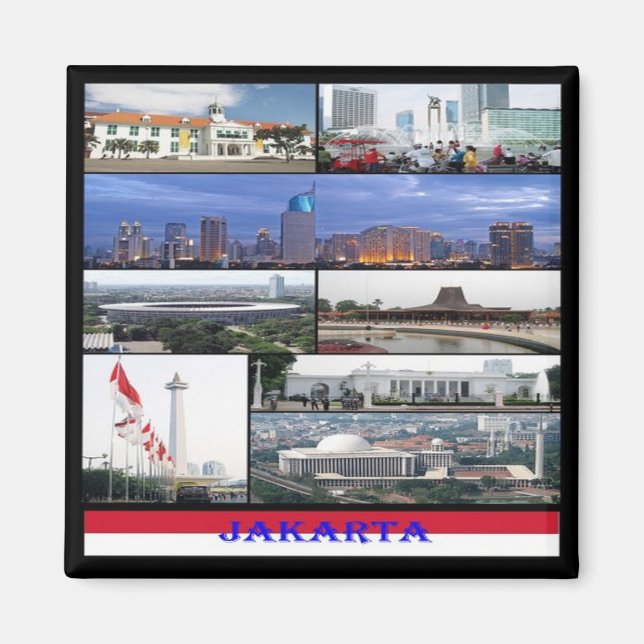 zID003 JAKARTA, Indonesien, Asien, Fridge Magnet (Framsidan)