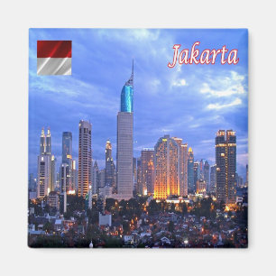 zID012 JAKARTA skyline, Indonesien, Asien, Fridge Magnet