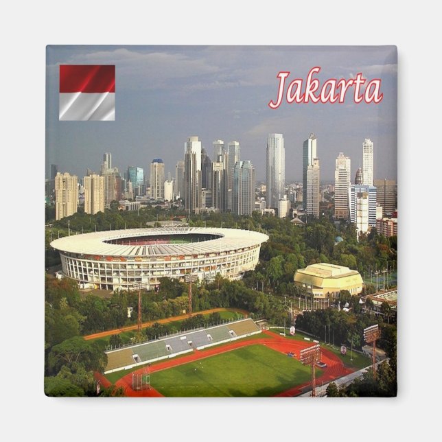 zID013 JAKARTA, City Stadium, Indonesien, Fridge Magnet (Framsidan)
