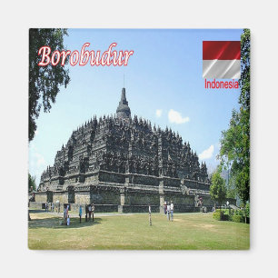 zID015 BOROBUDUR, Indonesien, Asien, Frankrike Magnet