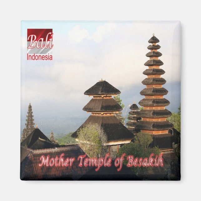 zID018 Mor Temple of BESAKIH, BALI, Fridge Magnet (Framsidan)