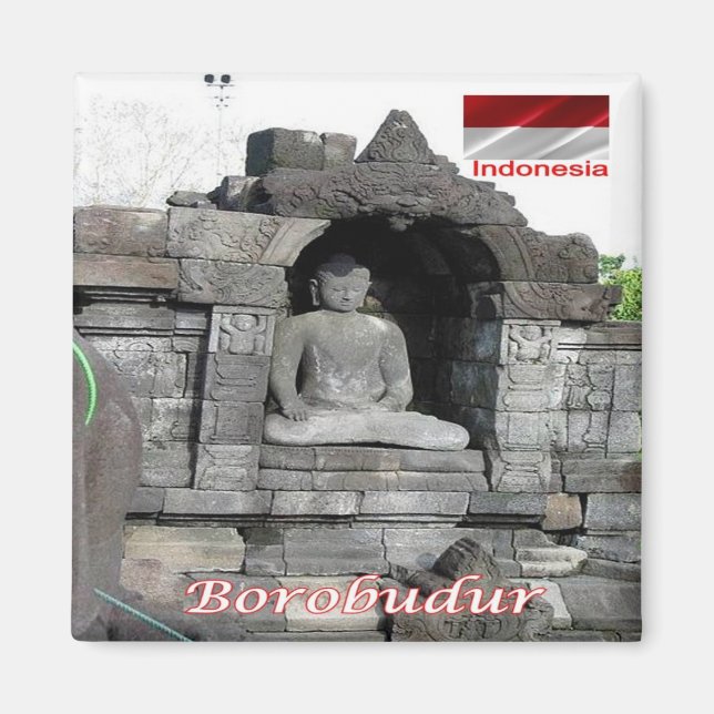 zID025 BOROBUDUR. Indonesien, Asien, Fridge Magnet (Framsidan)