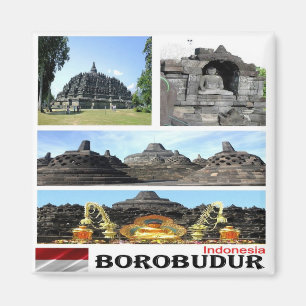 zID026 BOROBUDUR, Indonesien, Asien, Frankrike Magnet