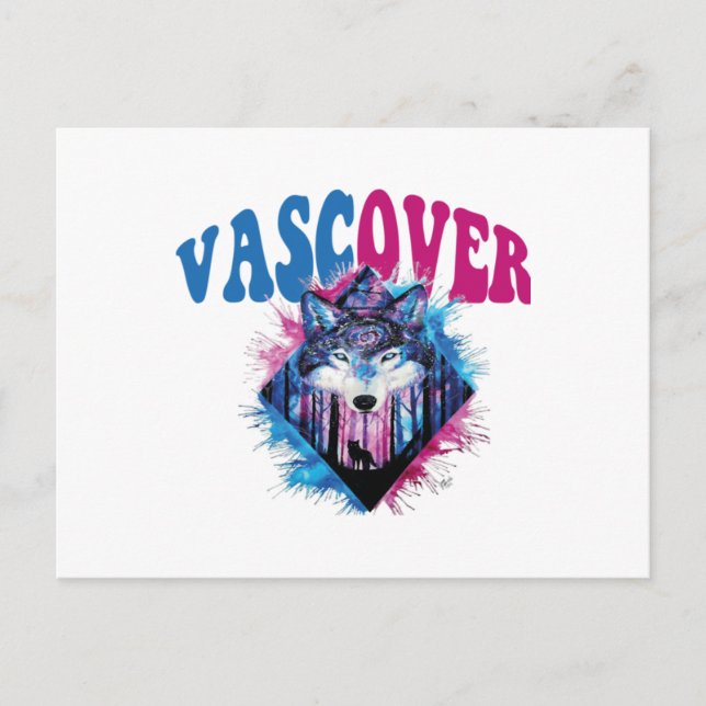 Zidika vascover varg  Viktig Helg Vykort (Framsida)