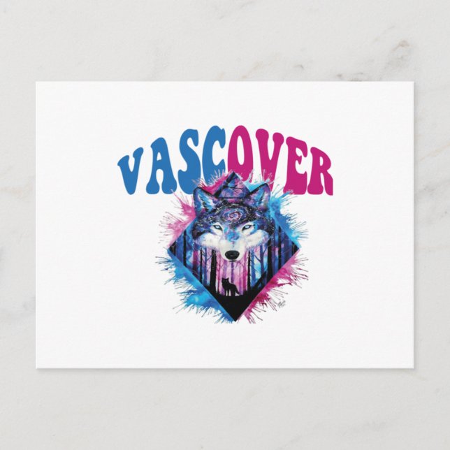 Zidika vascover varg  Viktig Vykort (Framsida)