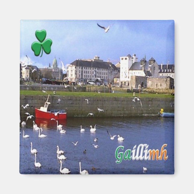 zIE005 GALWAY GAILLIMH, Irland, Fridge Magnet (Framsidan)