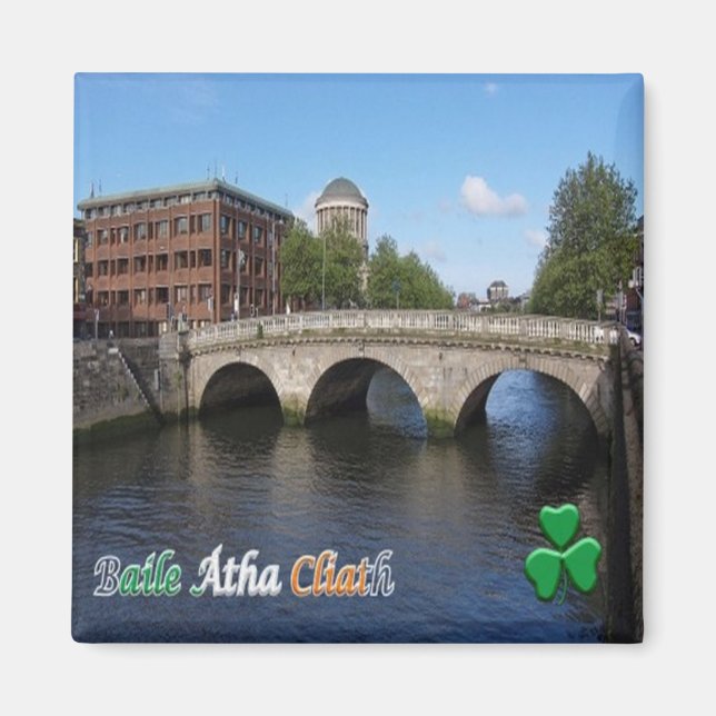 zIE008 DUBLIN, Irland, Fridge Magnet (Framsidan)