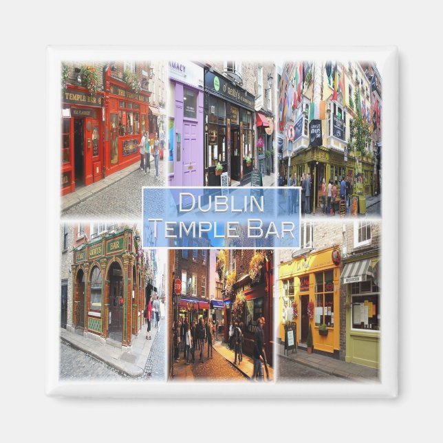 zIE015 DUBLIN Temple Pub, Northern Ireland Fridge Magnet (Framsidan)