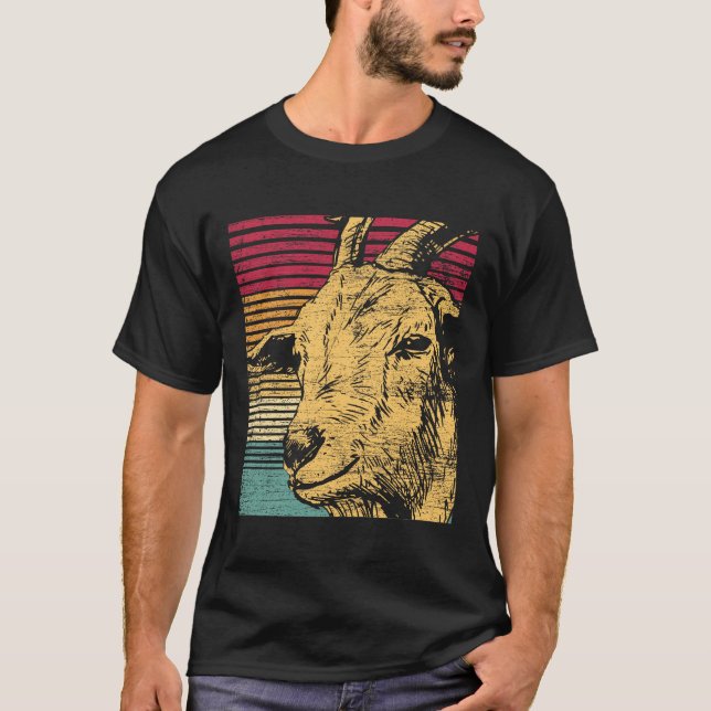 Ziege Retro T Shirt (Framsida)