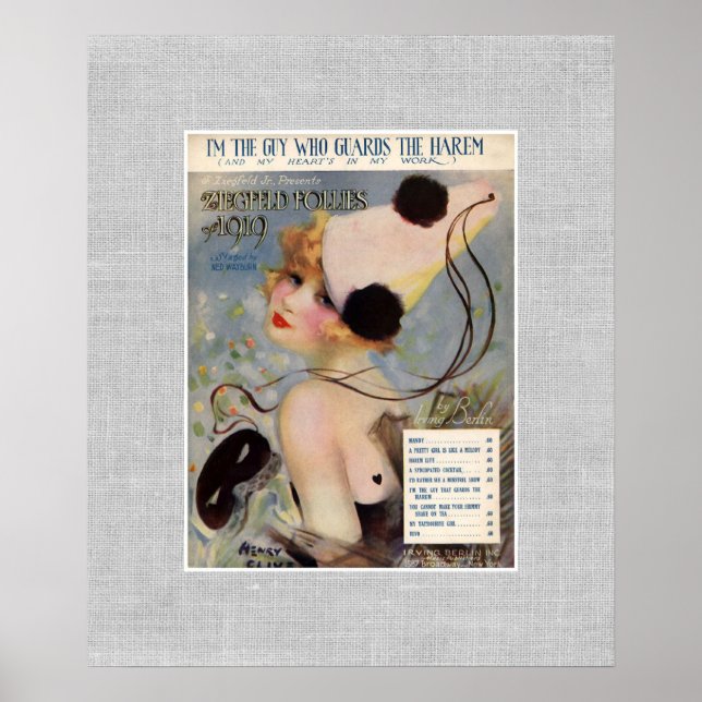 Ziegfeld Follies Girl Vintage Theater Poster (Framsidan)