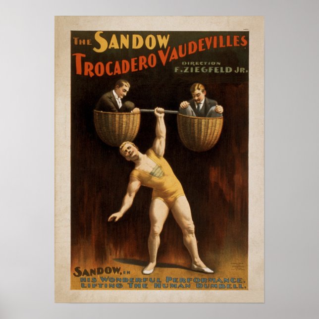 ZIEGFELD Strong Man Act VAUDEVILLE Poster (Framsidan)