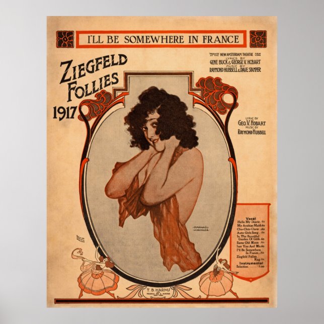 Ziegfelds Follies 1917 Poster (Framsidan)