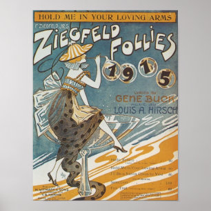Ziegfled Follies 1915 Håll mig i Armen. Poster