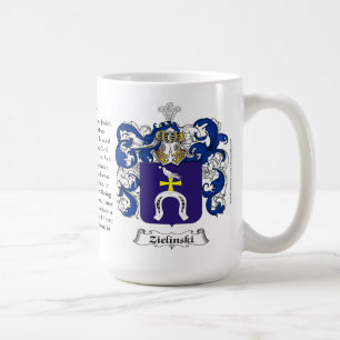 Zielinski, ursprung, det menande och vapenskölden kaffemugg