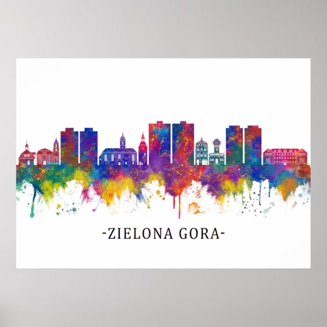 Zielona Gora Polen Skyline Poster (Framsidan)