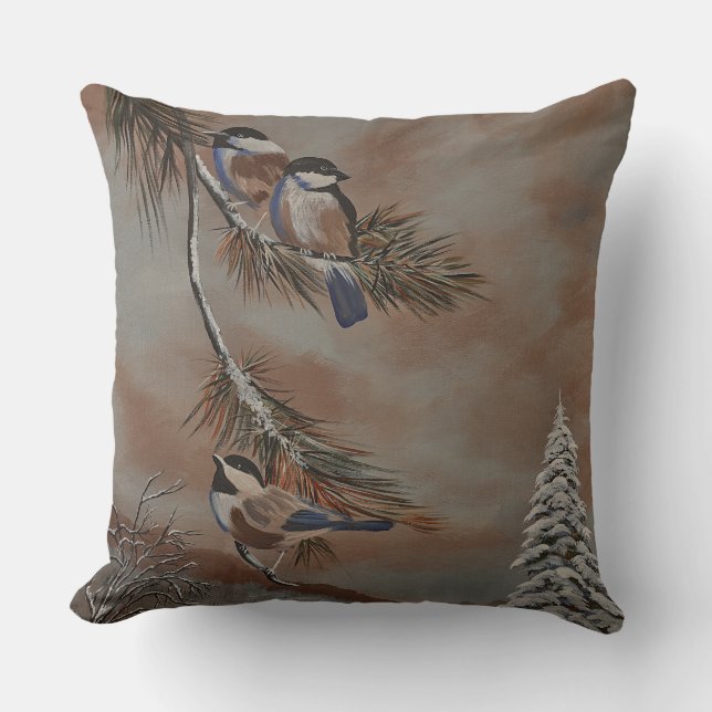 Zierkissen Wintervögel Kudde (Framsida)